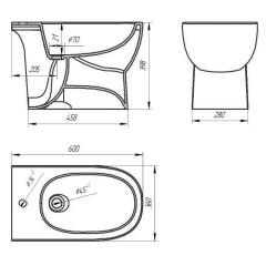 Биде SANITA LUXE 