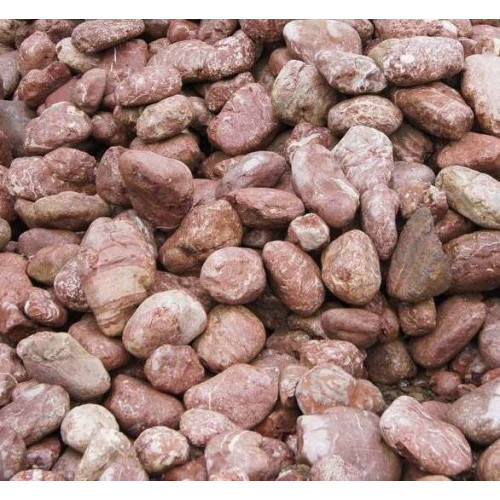 Камень Булыжник МРАМОРНЫЙ РОЗОВЫЙ 100-200мм