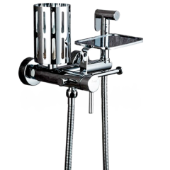 Душ гигиенический FRAP F7513 со смесителем, бумагодержателем, хром