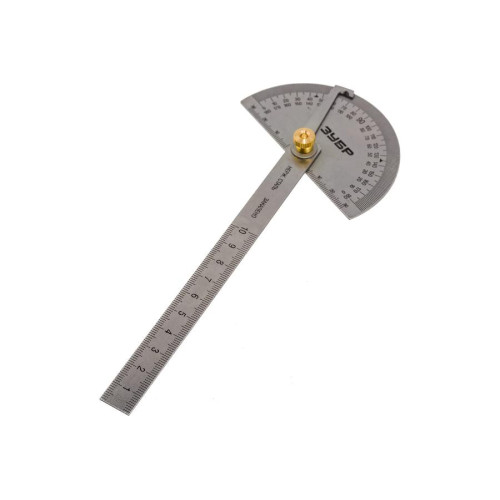 Транспортир ЗУБР из нержавеющей стали 100 мм (34292)