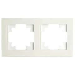 Рамка 2-пост Катрин стекло белый матовый GFR00-7002-01М