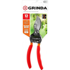 Секатор GRINDA цельнокованый, плоскостной, 150 мм (423101)