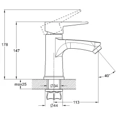 Смеситель для умывальника G-LAUF NUD1-A146