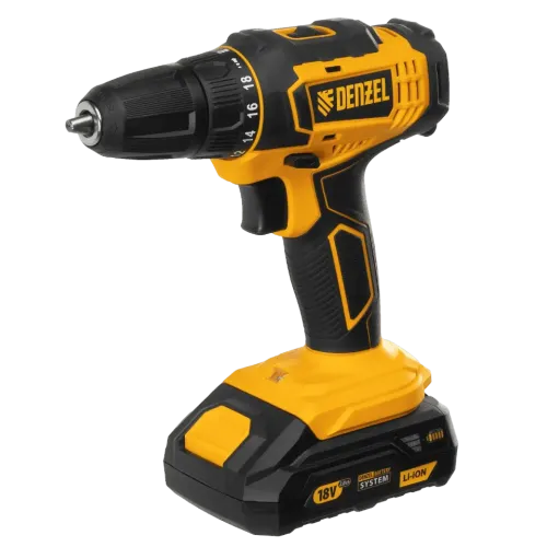 Шуруповерт DENZEL CDL-18-02BM (26116) (*15)