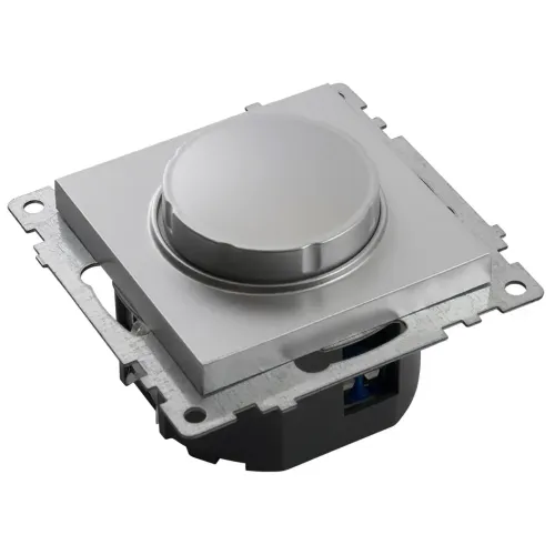 Светорегулятор поворотный 500W Катрин серебро GLS10-7106-03