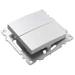 Выключатель 2-кл Катрин серебро GLS10-7104-03