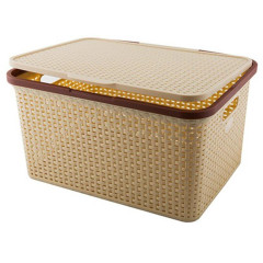 Ящик хозяйственный 30 л Полимербыт Артлайн, С495 с крышкой (227804)