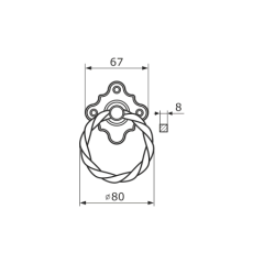 /Ручка-кольцо РК-80 мод.3 (черн.) (15639)