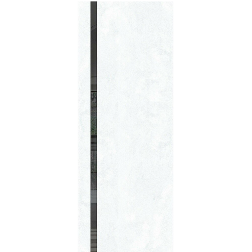 /Дверное полотно Браво-1.55 ДО 80 Snow Art, покрытие Эко Шпон (BRAVO) (лакобель черное)(153-1029)