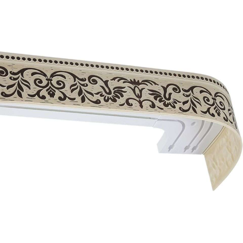 Карниз Ле-Гранд Оливия 2,4м (3ряд) латунь с поворотами (5)