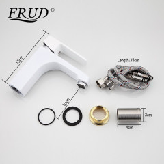 Смеситель для умывальника FRUD R10301-2 белый/хром