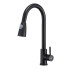Смеситель для кухни FRAP F60991-6 с выдвижным гибким изливом, чёрный