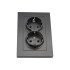 Розетка 2-ая 2P+E Universal Афина 16А в сборе графит A0128-Gr