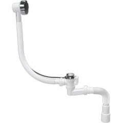 Сифон для ванны полуавтомат ZEGOR VCC154-1, пластиковый переключатель, h-11см