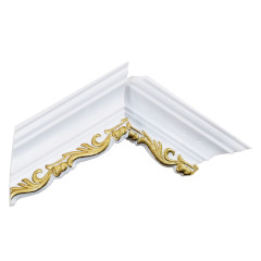 Угол потолочный универсальный Уют 7024 золото (2шт)(28 уп. в кор.)