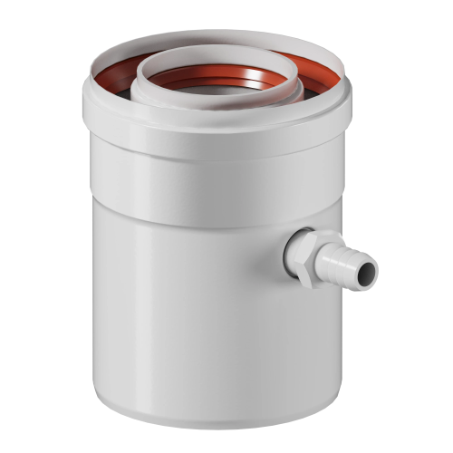 Дымоход коаксиальный ф 60/100 мм конденсатосборник универсальный VIVAT