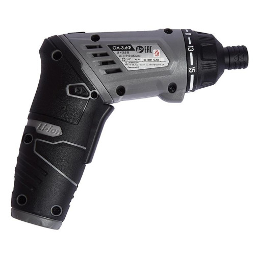 Отвертка аккумуляторная ИНТЕРСКОЛ ОА-3,6 Ф (кейс)