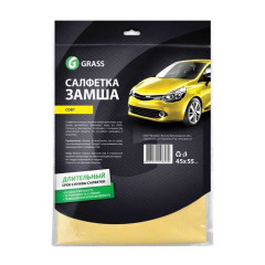 Салфетка GRASS для ухода за кузовом автомобиля (замша 