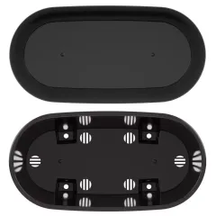 Горшок для цветов ЛЕЯ овальный двойной графит 4л М8898 (278996)