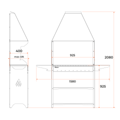 Мангал GRATAR Professional Standart Zont PSZ3000