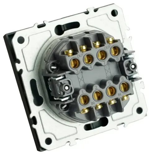 Переключатель 2-кл ЭМИЛИ перекрестный черный RSW10-5111-05