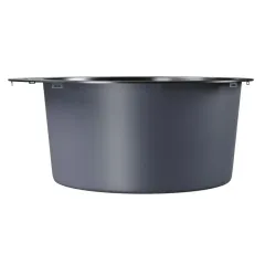 Мойка нерж. врезная MIXLINE PRO D50 тол. 3 мм, чёрный графит, с сифоном