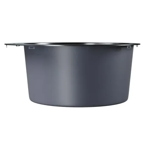 Мойка нерж. врезная MIXLINE PRO D50 тол. 3 мм, чёрный графит, с сифоном