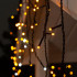 Гирлянда LUAZON LIGHTING Бахрома 3х0,6м темная нить, 160 LED свечение желтое с мерцанием (3584179)