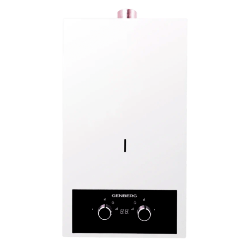 Водонагреватель газовый проточный GENBERG 410.01 белый, турбо 10л, с дымоходом