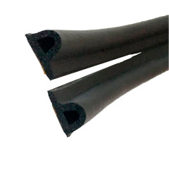 Уплотнитель KIM TEC Р-профиль, черный 9х5,5мм (цена за 1м двойного)