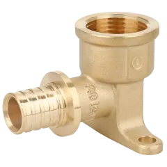 Уголок аксиальный латунный с креплением GAPPO ф 20 мм х 3/4