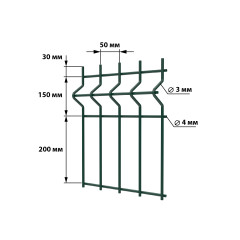 Панельное ограждение Эко 2,03х2,5 толщина 3мм (6005)