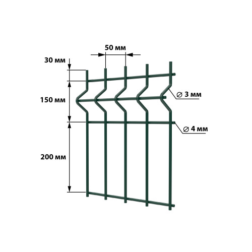 Панельное ограждение Эко 2,03х2,5 толщина 3мм (6005)