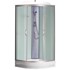 Душевая кабина LORANTO 90х90х215см низ. поддон, матовое переднее/заднее стекло, CS-6691 F