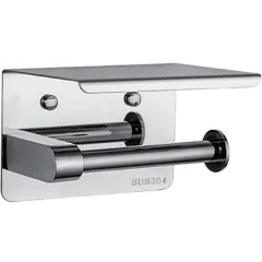 Держатель для туалетной бумаги с полкой FRAP F502