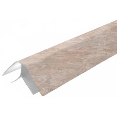 Профиль ПВХ ИДЕАЛ 8 мм Угол внешний матовый 2,7м 517 Венеция светло-бежевая (25)