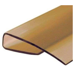 Поликарбонат сот. U-профиль 10мм, 2.1м коричневый