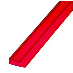 Поликарбонат сот. U-профиль 10мм, 2.1м красный