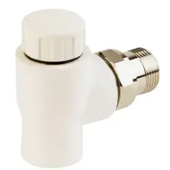 Кран термостатический п/п угловой для радиатора RTP нар. резьба ф 25х3/4