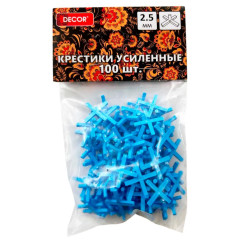Крестики для плитки DECOR PRO 2,5мм 100шт (443-0025)