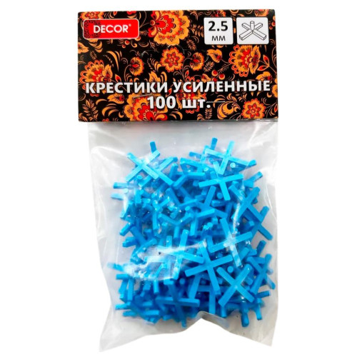 Крестики для плитки DECOR PRO 2,5мм 100шт (443-0025)