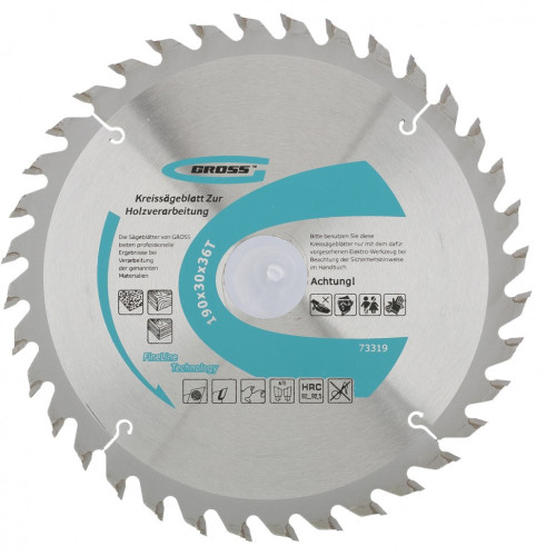 Диск пильный GROSS 190 x 30 x 36Т (73319)