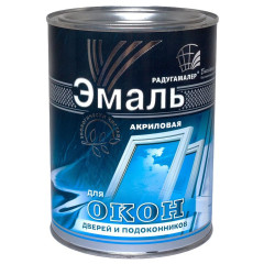 Эмаль для окон и дверей РАДУГА-МАЛЕР акриловая белая 0,9 кг