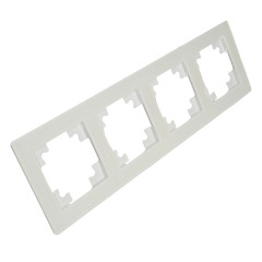 Рамка 4-пост Катрин стекло белый матовый GFR00-7004-01М