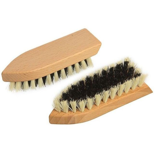 Щетка д/одежды 12,5см Стрелка дерево, синтет. черно-белый волос, 69 пучков О/143 Yozhik