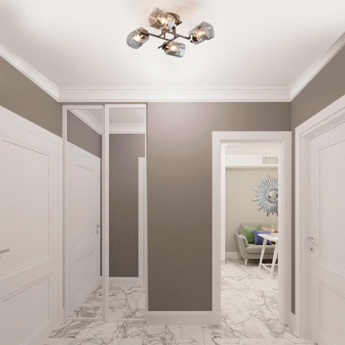 Светильник EUROSVET 30165/4 черный/жемчуг(11м2)