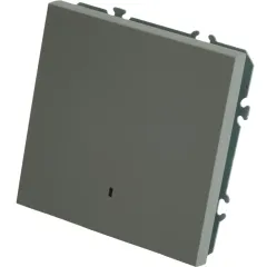 Выключатель 1-кл ЭМИЛИ с подсветкой платиново-серый RSW10-5101-10