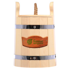 Кадка для воды и заготовки солений 5л с крышкой и гнётом 