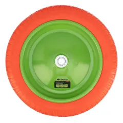 Колесо для тачки СИБРТЕХ полиуретановое 3.00-8, длина оси 90мм, подшипник 20мм (689765)