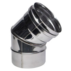 Дымоход колено 0,5мм 135гр Ф160 нержавеющая сталь (Феррум)